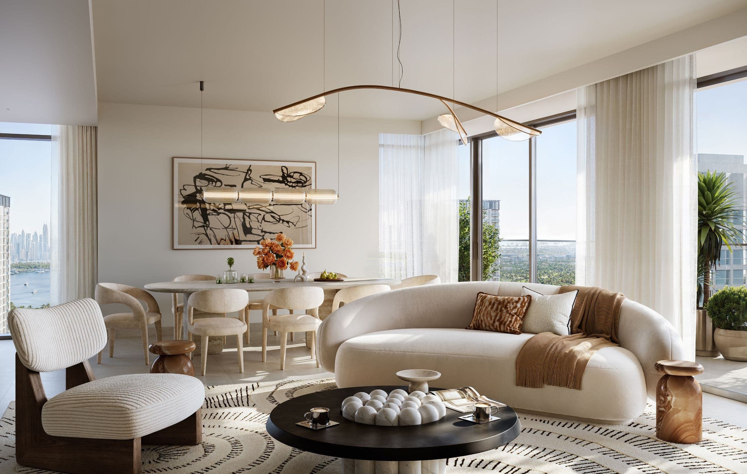 Valia apartment living and dining area